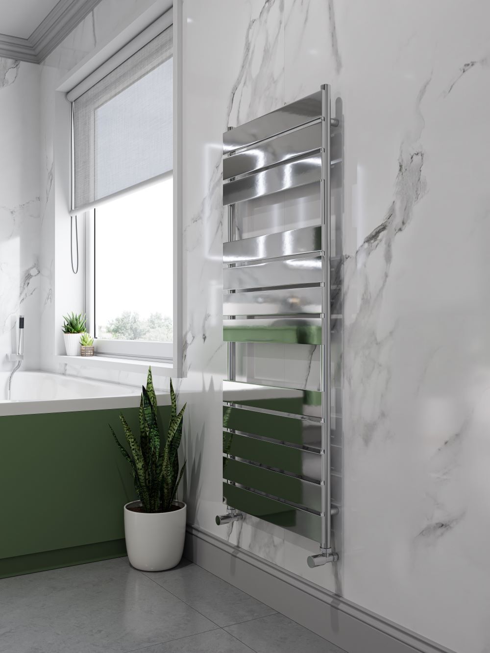 Straight chrome towel rail Straight chrome towel rail