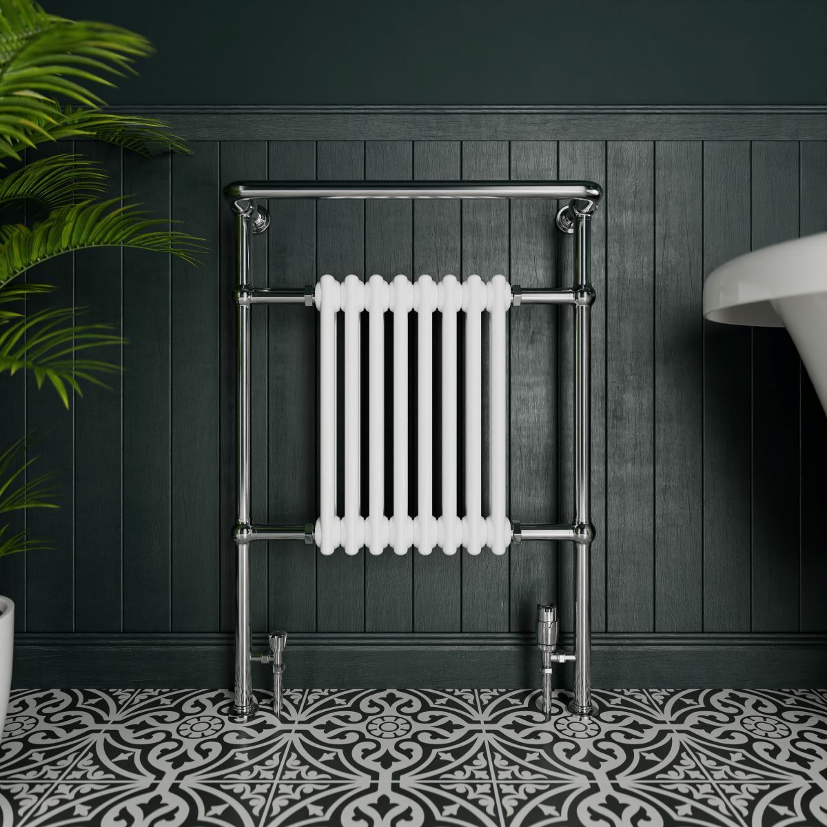 Floor standing radiator in a traditional style Floor standing radiator in a traditional style